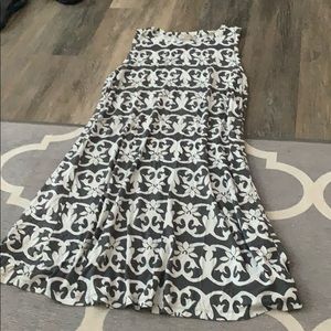 Loft gray pattern dress